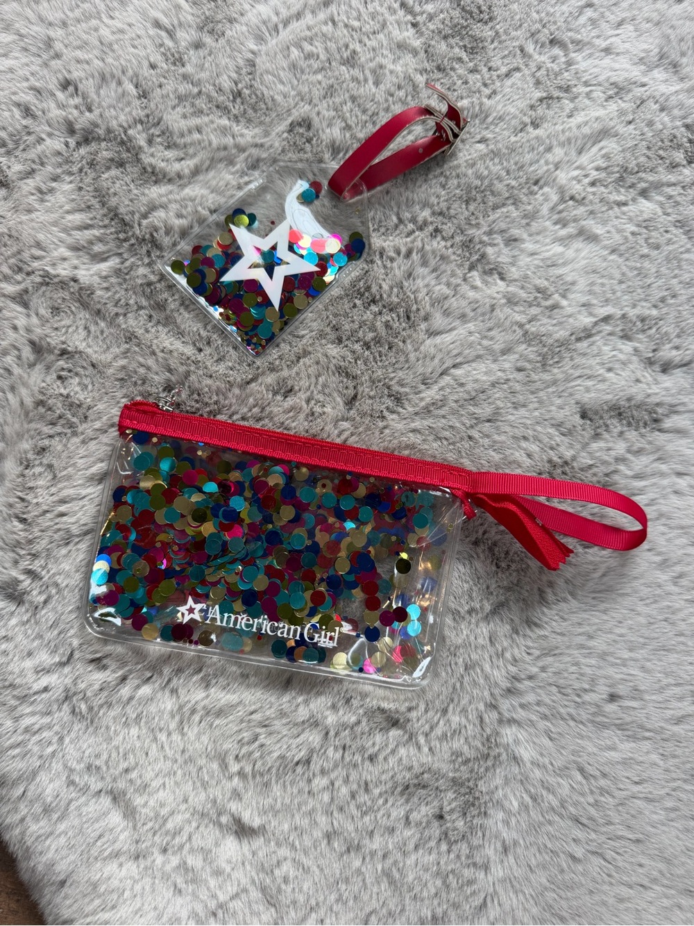 American Girl confetti travel set